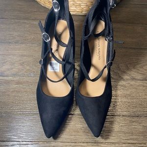 Women Black Christian Siriano heels size 9.
